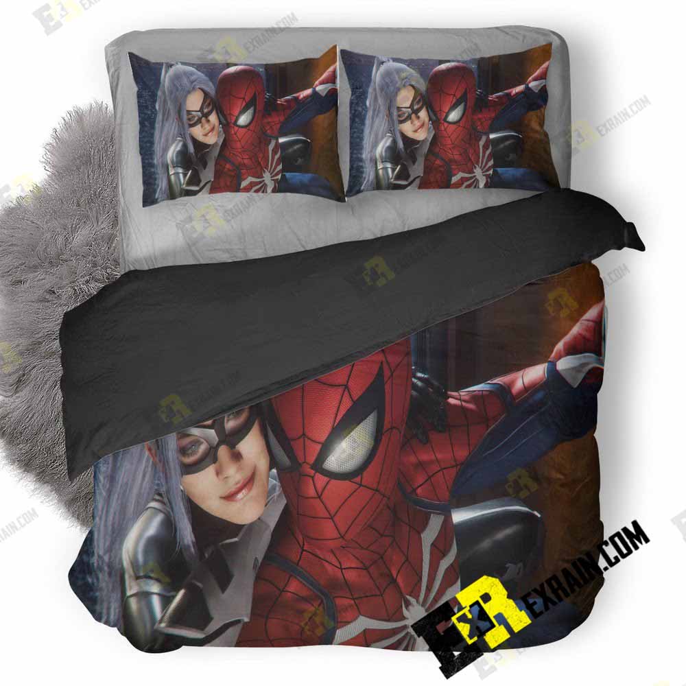 Spiderman And Felicia Hardy In Spiderman Ps 3D Customized Duvet Cover Bedding Set