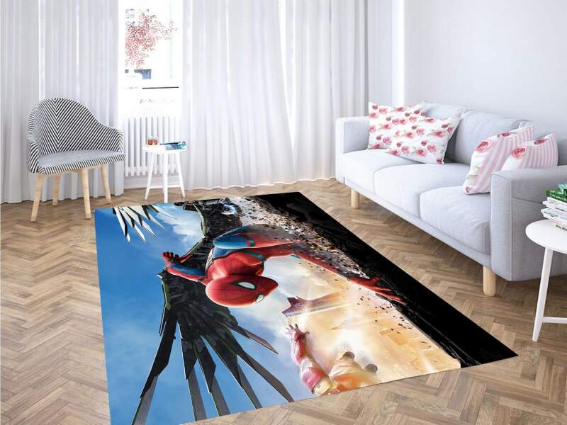 Spiderman Black Carpet Rectangle Rug