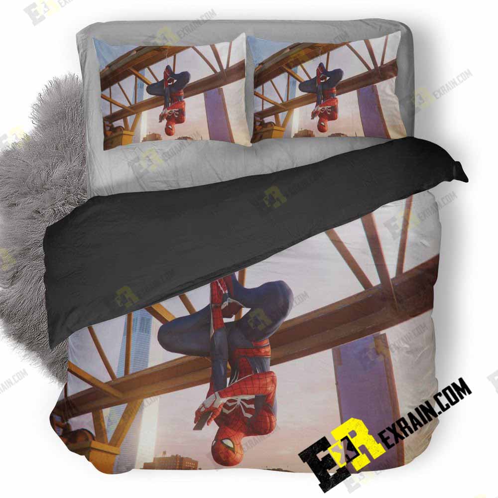 Spiderman Hanging Out Ps 3D Customized Duvet Cover Bedding Set
