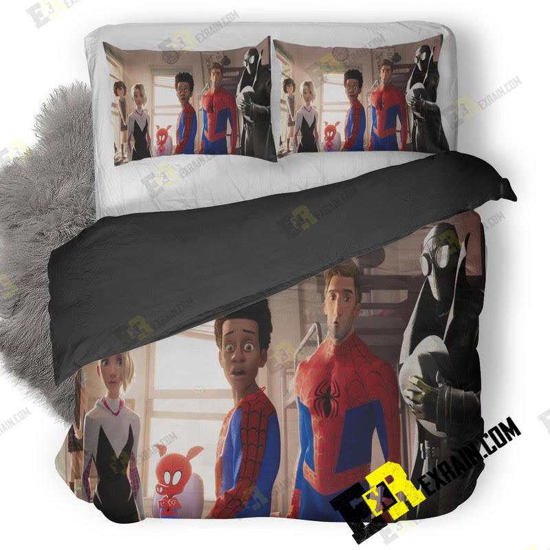 Spiderman Into The Spider Verse All Spidermans Aj 3D Customized Duvet Cover Bedding Set