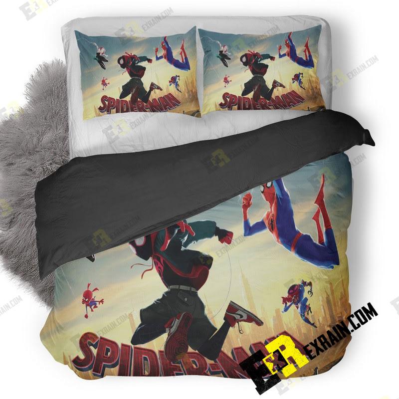 Spiderman Into The Spider Verse Movie 3D Customized Duvet Cover Bedding Set