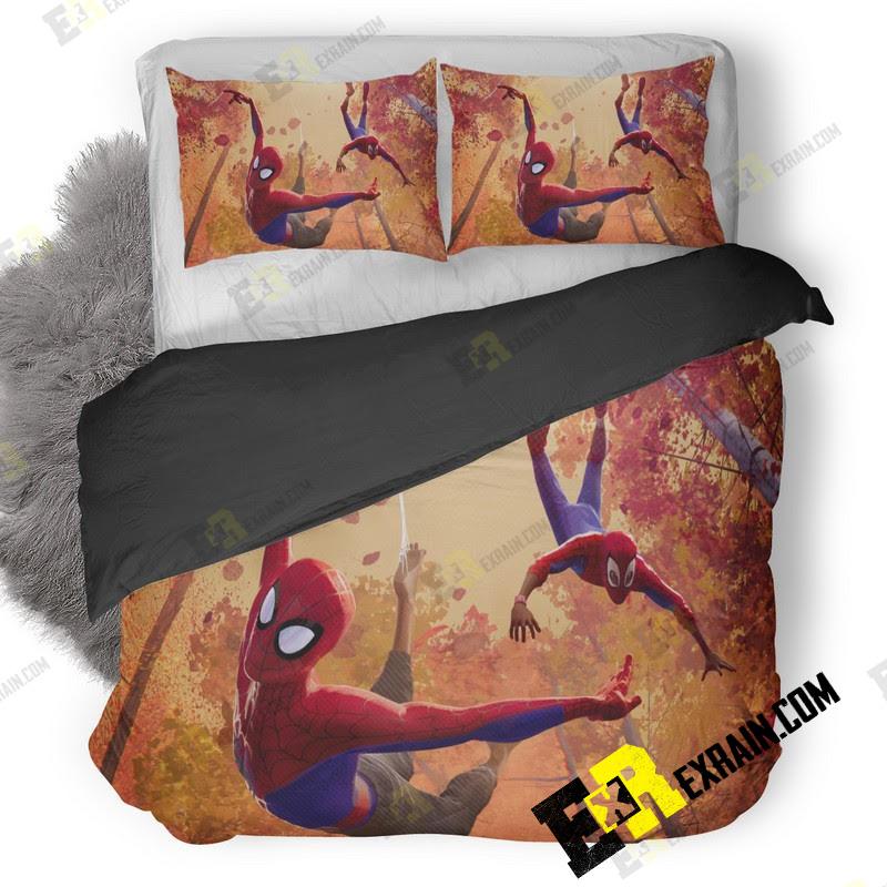 Spiderman Into The Spider Verse Movie 3D Customized Duvet Cover Bedding Set