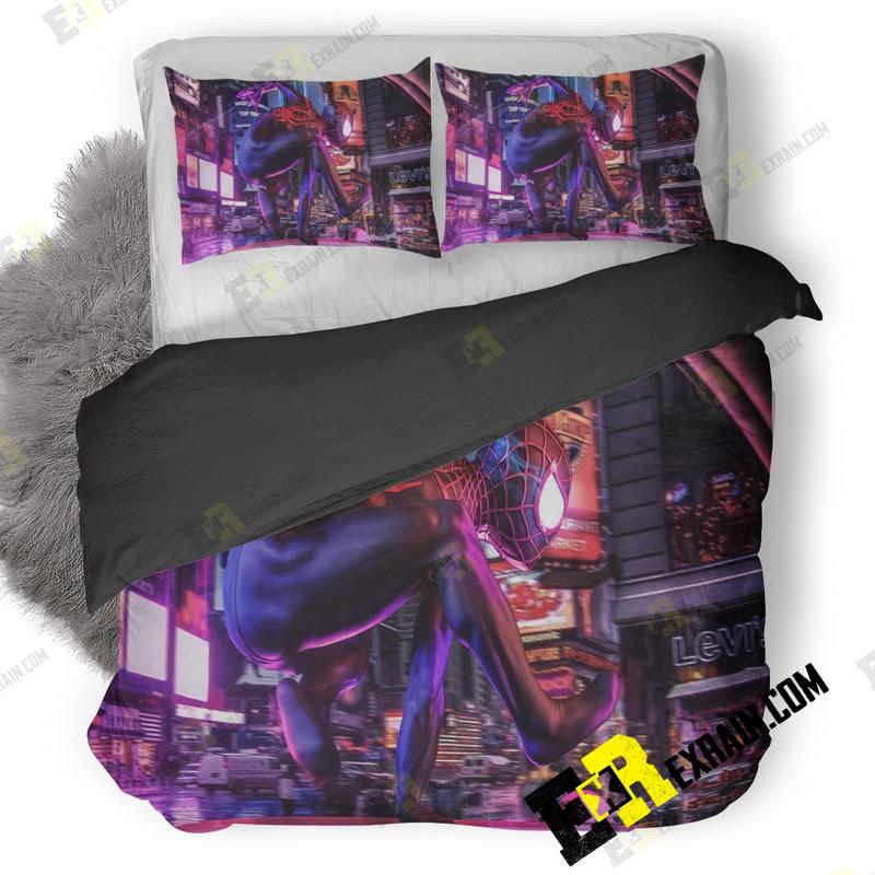 Spiderman Into The Spider Verse Movie 3D Customized Duvet Cover Bedding Set