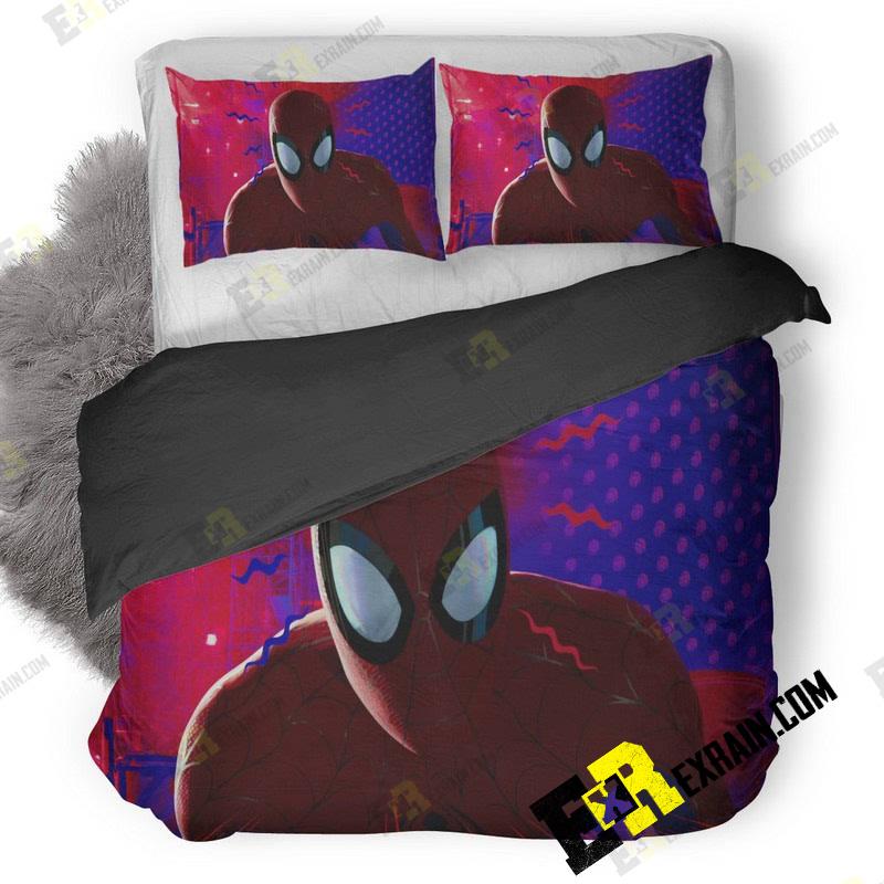 Spiderman Into The Spider Verse Movie 3D Customized Duvet Cover Bedding Set