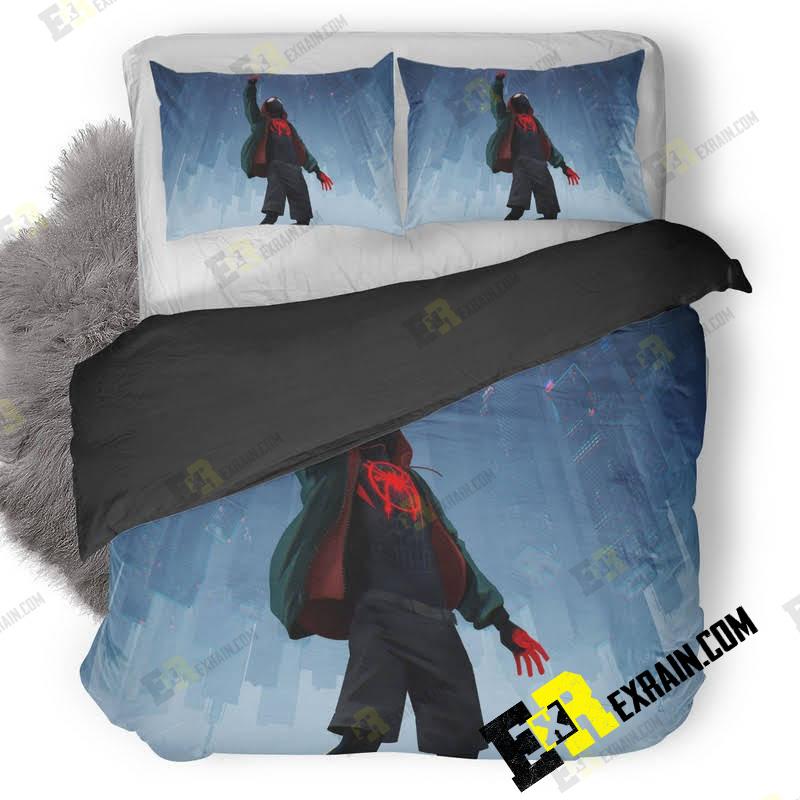Spiderman Into The Spider Verse Movie 5K Pu 3D Customized Duvet Cover Bedding Set