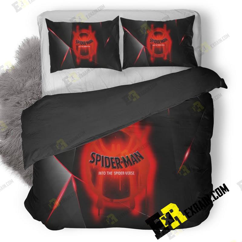 Spiderman Into The Spider Verse Movie Logo 3D Customized Duvet Cover Bedding Set