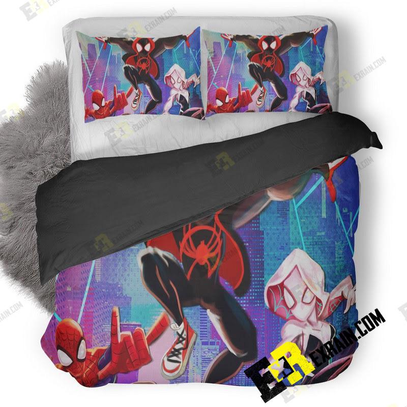 Spiderman Into The Spider Verse New Art 3D Customized Duvet Cover Bedding Set