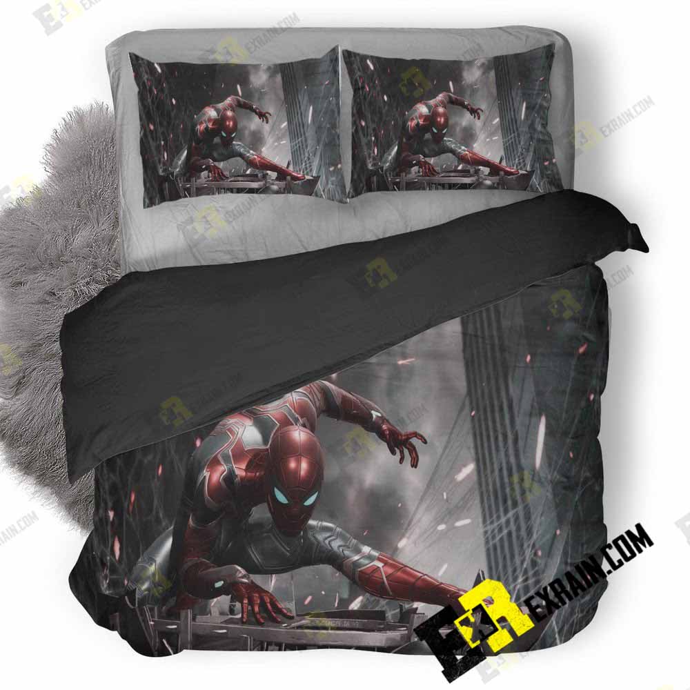 Spiderman Iron Suit Ps 3D Customized Duvet Cover Bedding Set