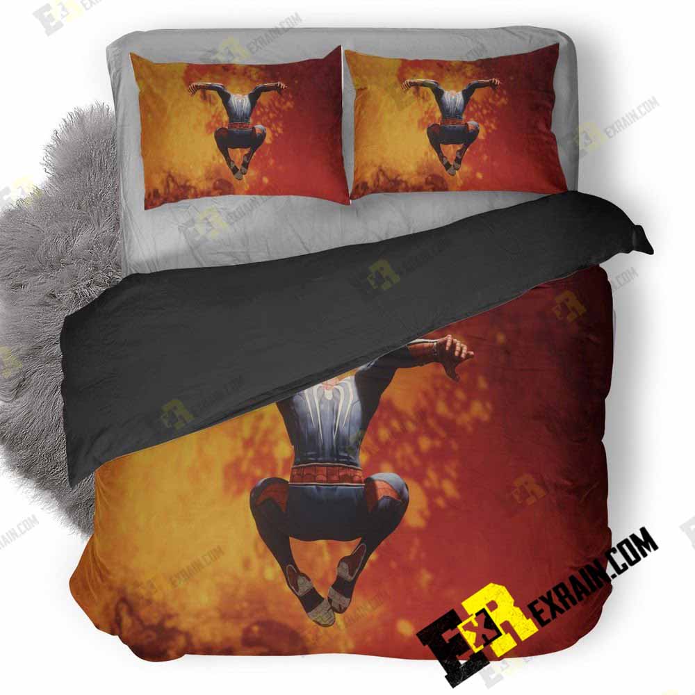 Spiderman Jumping Hd 3A 3D Customized Duvet Cover Bedding Set