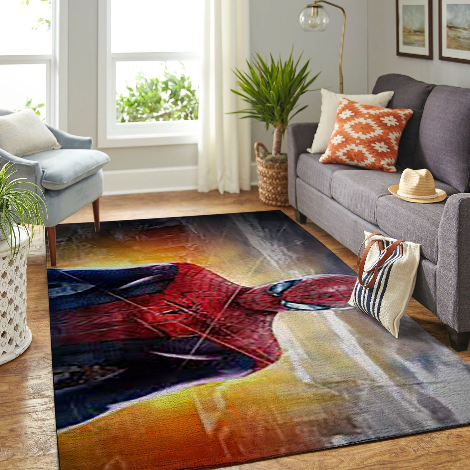 Spiderman Living Room Area Rectangle Rug