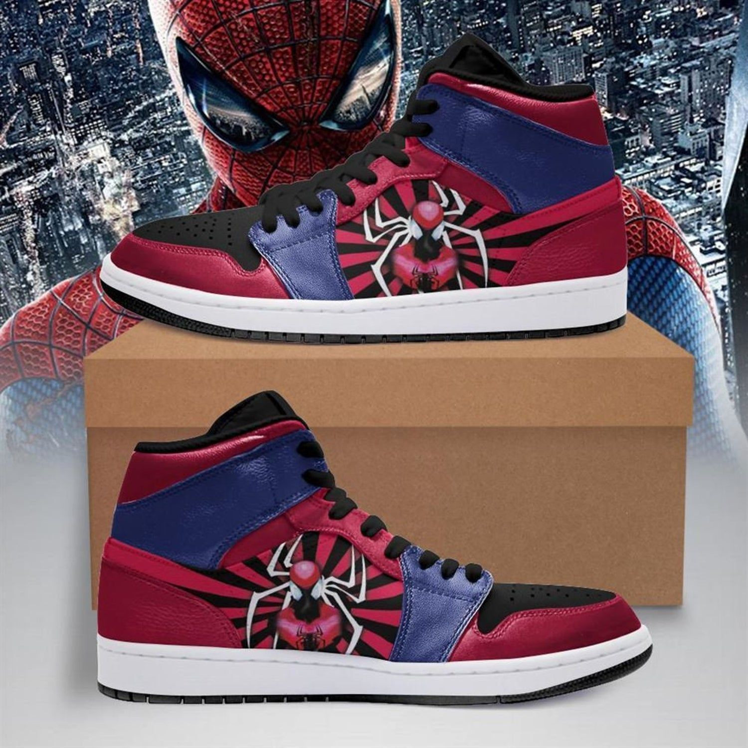 Spiderman Marvel 1 High Top Air Jordan Sneaker, Air Jordan Hightop