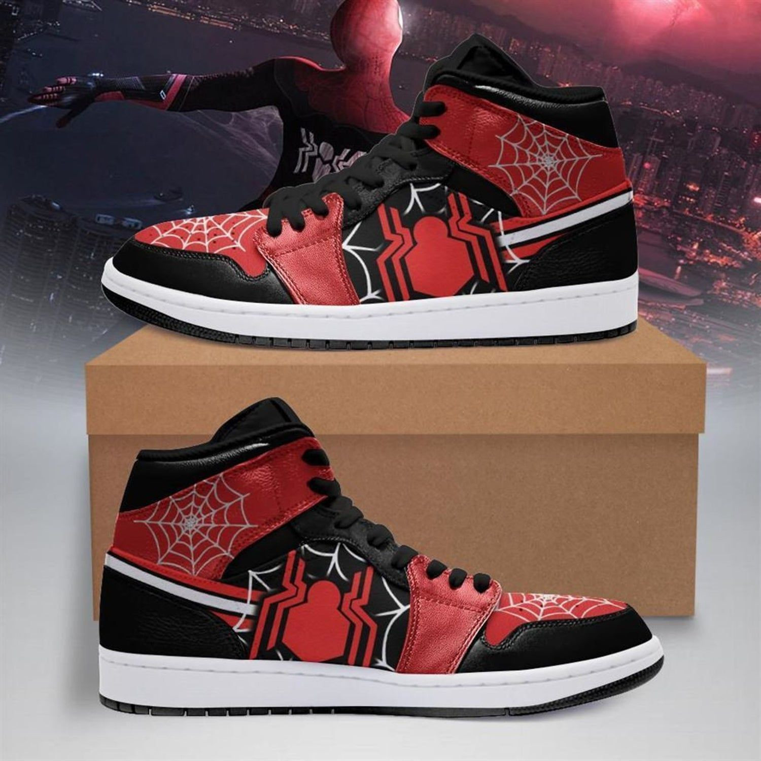 Spiderman Marvel 3 High Top Air Jordan Sneaker, Air Jordan Hightop