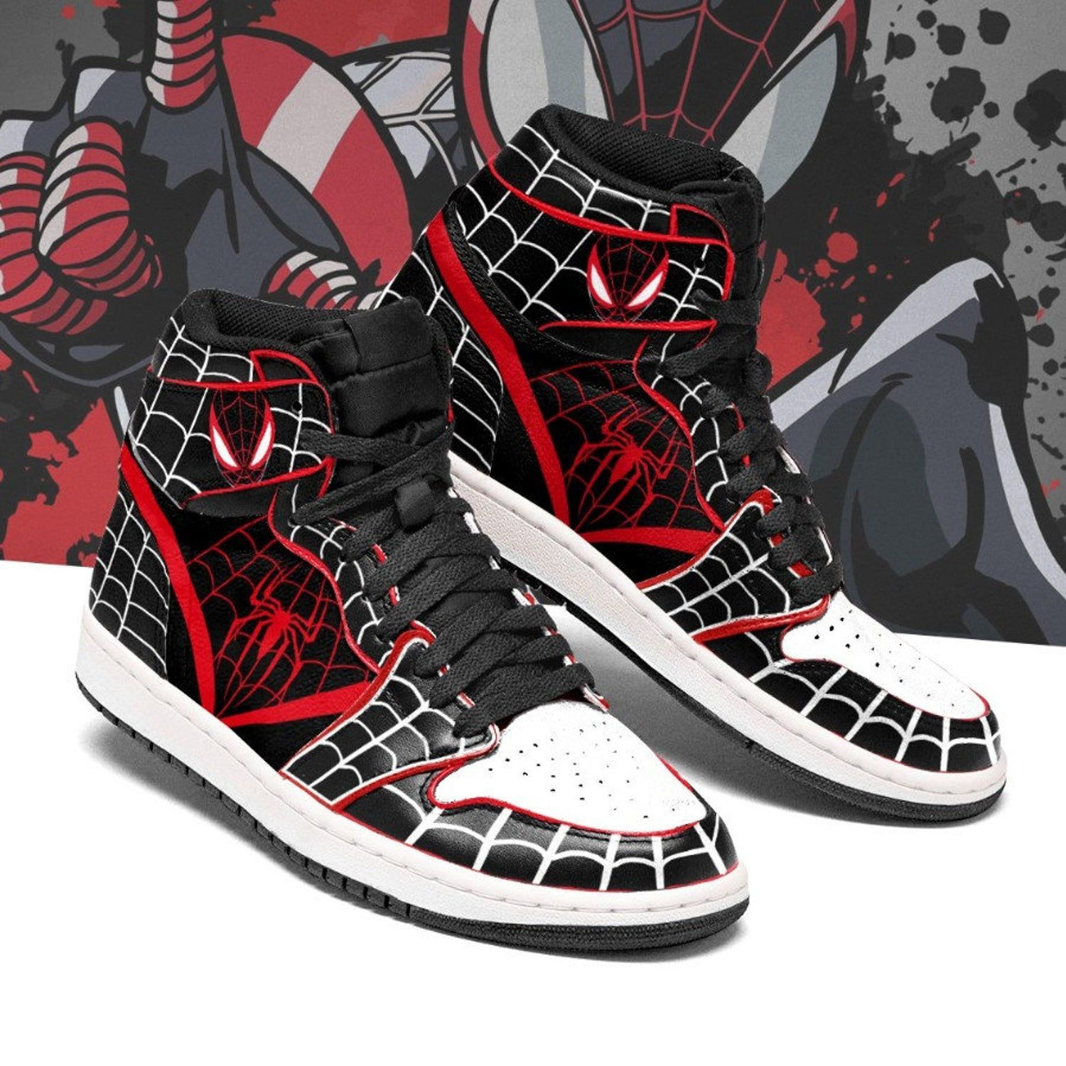 Spiderman Marvel 4 High Top Air Jordan Sneaker, Air Jordan Hightop