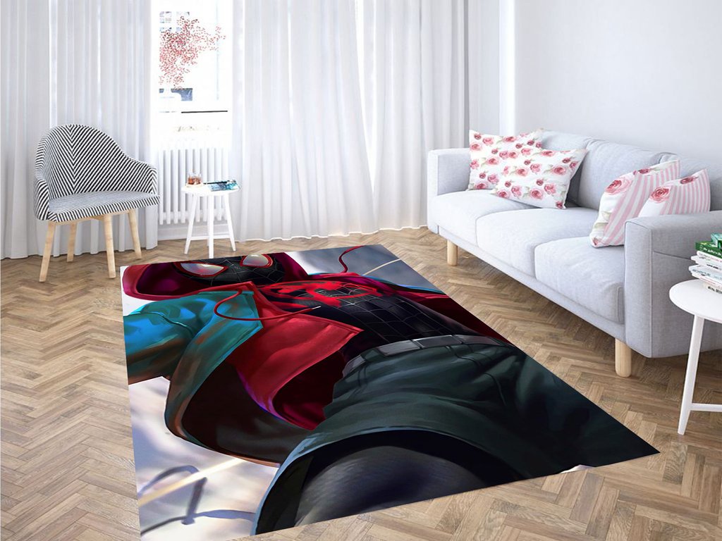Spiderman Miles Moreles Living Room Modern Carpet Rectangle Rug