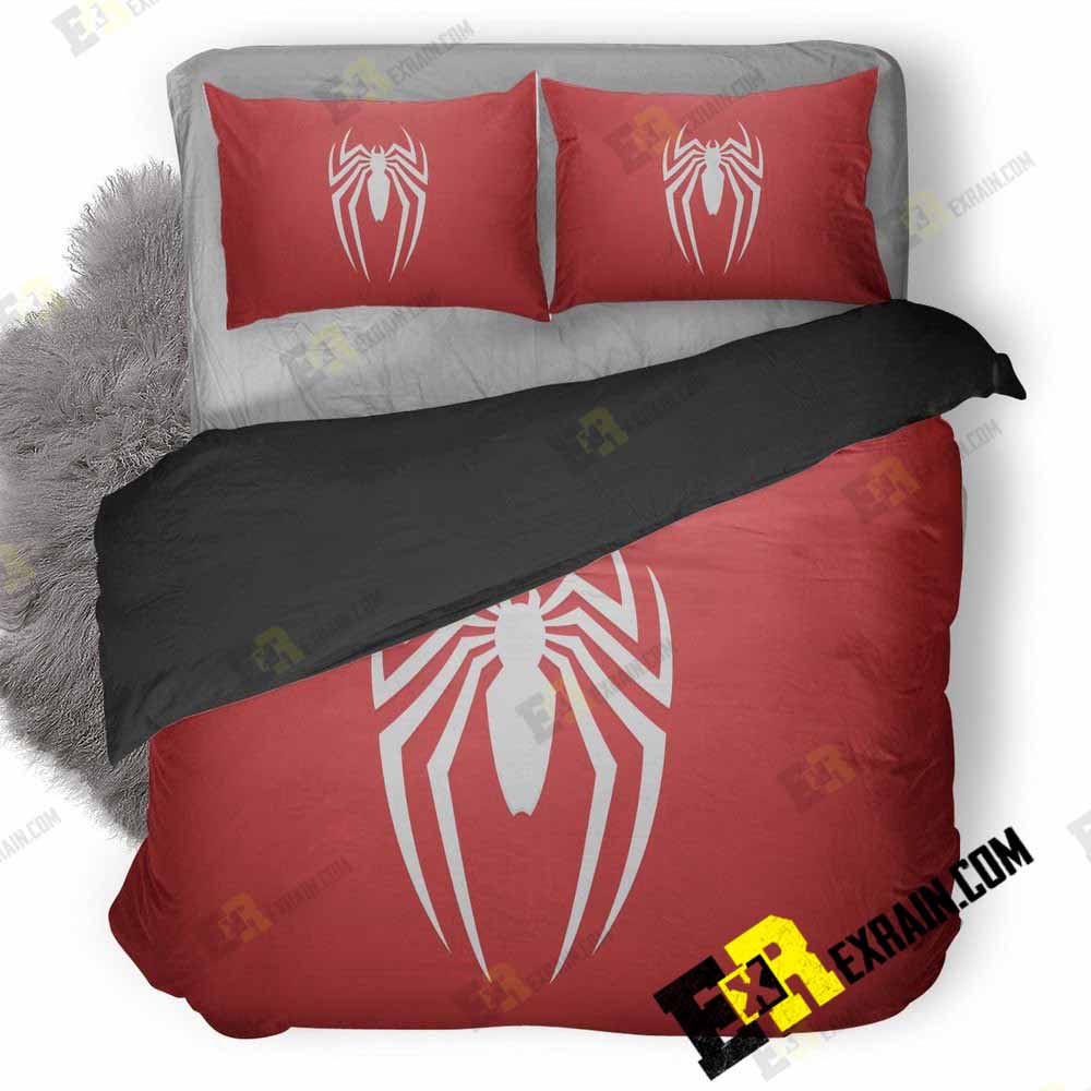 Spiderman Ps Logo Ox 3D Customized Duvet Cover Bedding Set