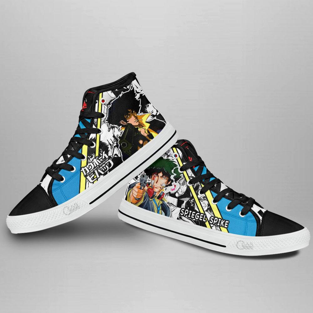 Spiegel Spike High Top Shoes Custom Manga Anime Cowboy Bebop Sneakers