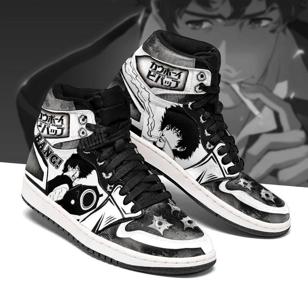 Spike Spiegel Cowboy Bebop Anime 1 High Top Air Jordan Sneaker, Air Jordan Hightop