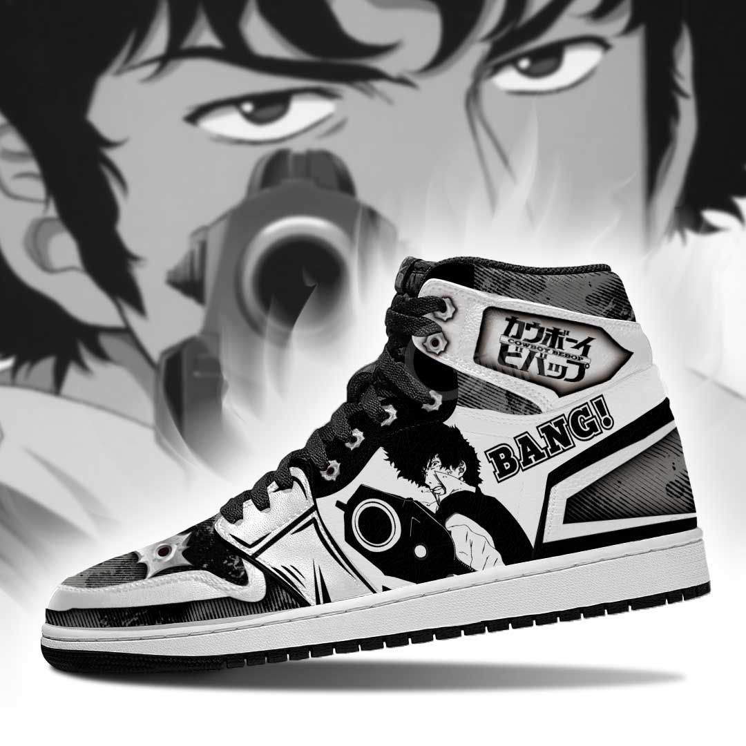 Spike Spiegel Cowboy Bebop Anime 1 High Top Air Jordan Sneaker, Air Jordan Hightop