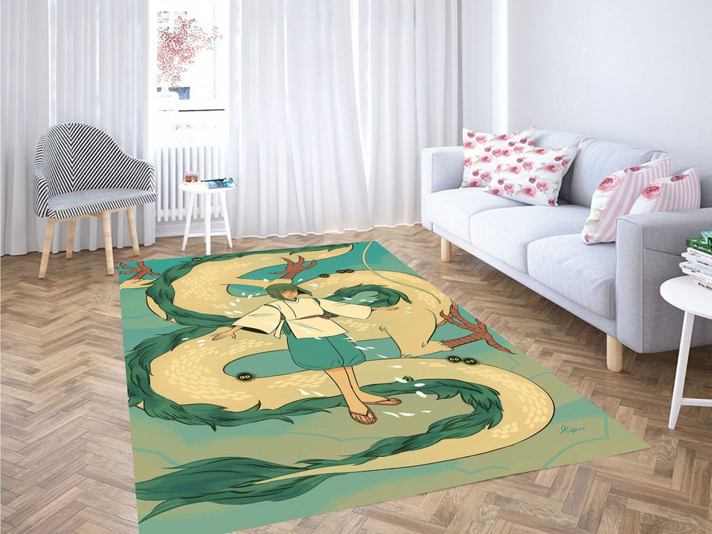 Spiried Away Haku Dragon Living Room Modern Carpet Rectangle Rug