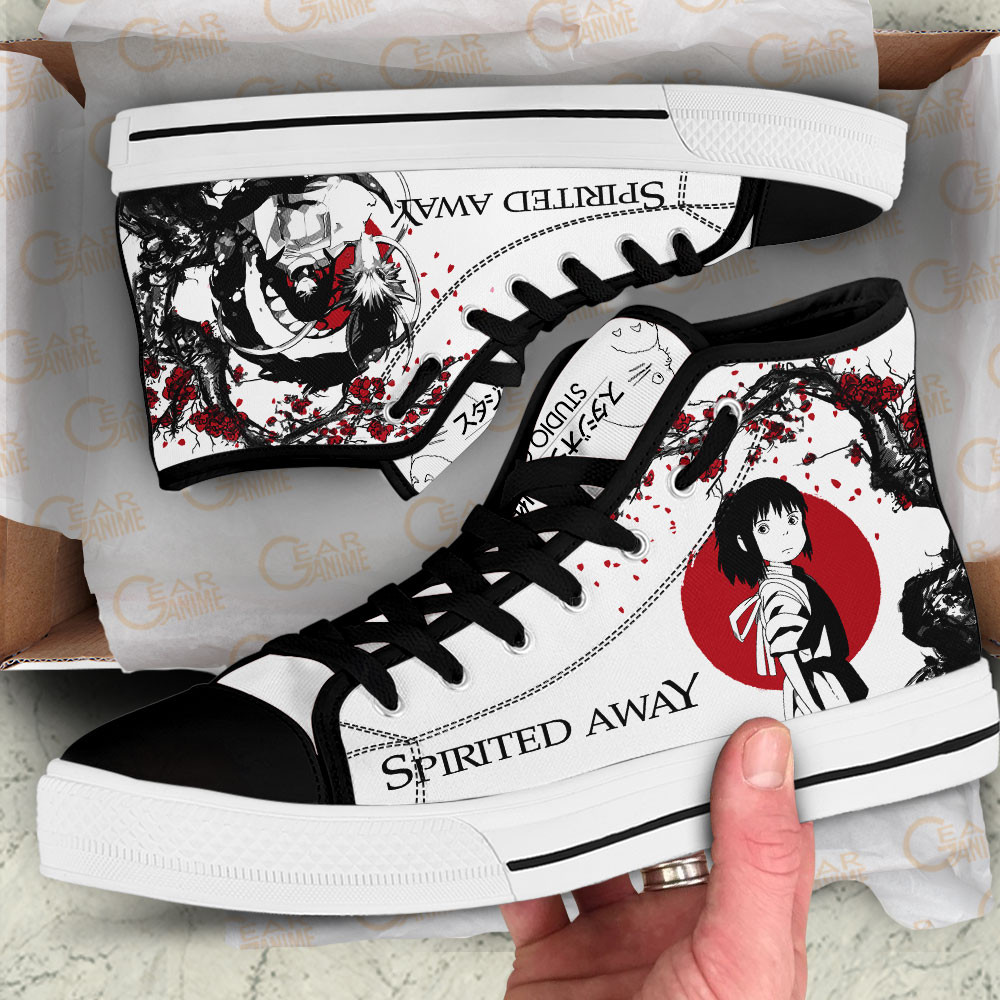 Spirited Away Chihiro and Haku Anime Custom High Top Shoes Japan Style