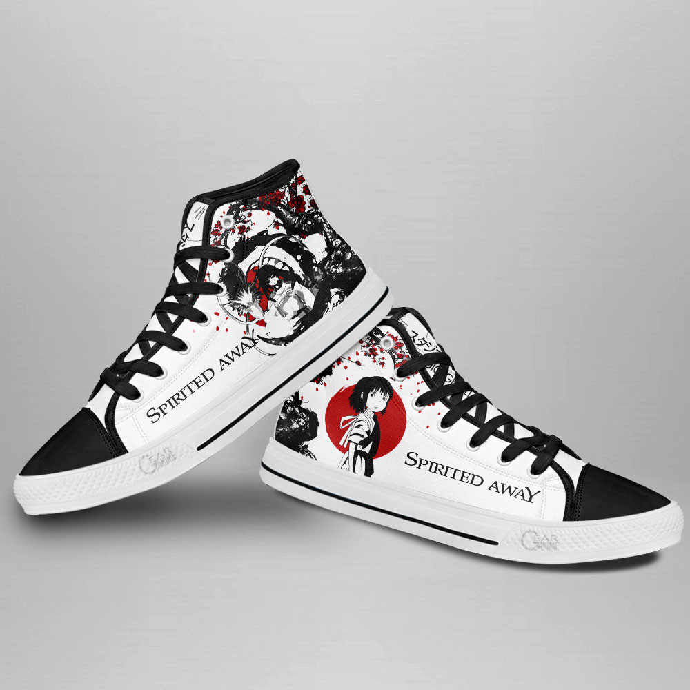 Spirited Away Chihiro and Haku Anime Custom High Top Shoes Japan Style