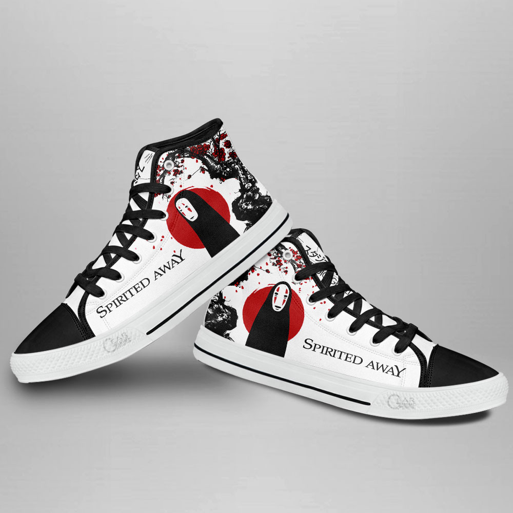 Spirited Away Kaonashi Anime Custom High Top Shoes Japan Style