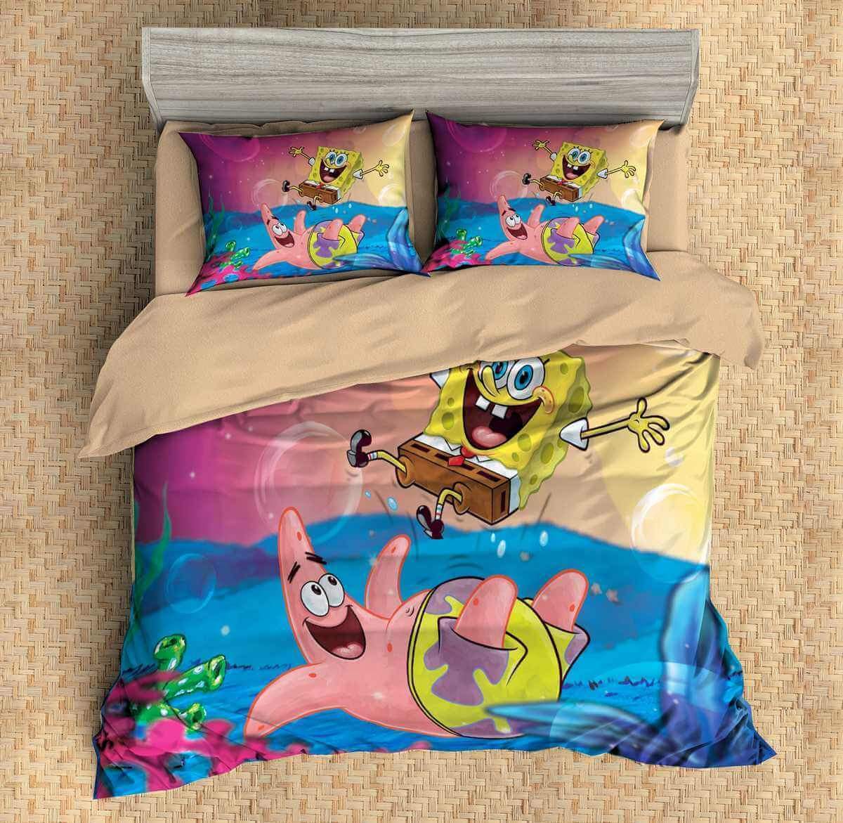 Spongebob Squarepants 3D Customized Duvet Cover Bedding Set