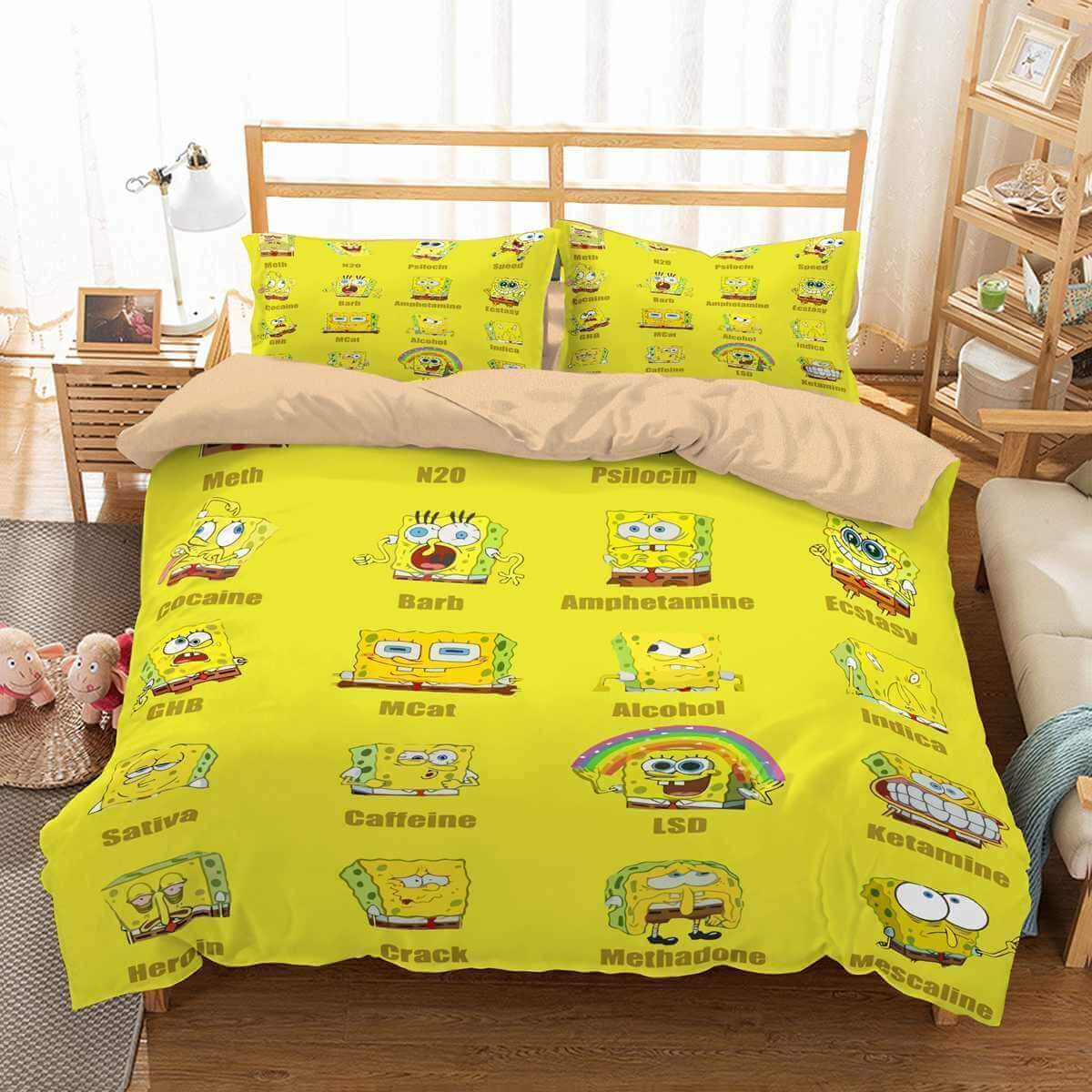 Spongebob Squarepants 3D Customized Duvet Cover Bedding Set