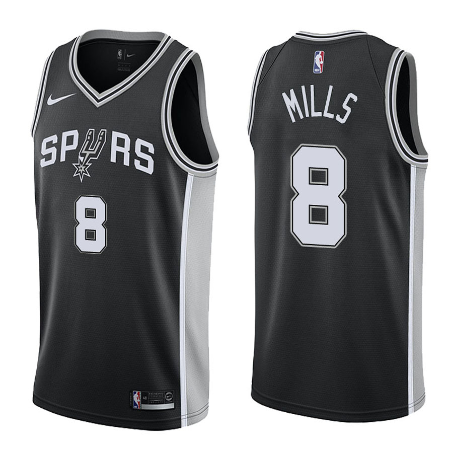 Spurs Male Patty Mills #8 2017-18 Icon Black Jersey