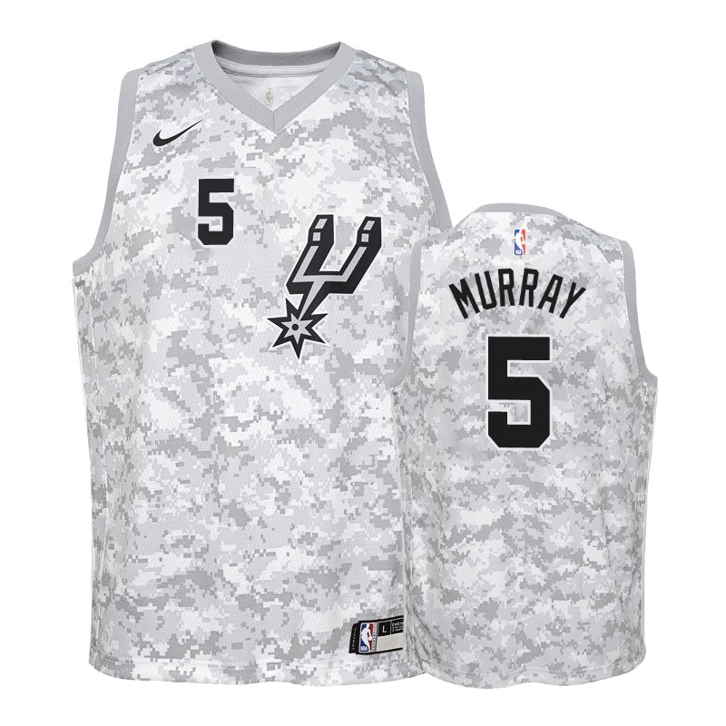 Spurs Youth Dejounte Murray #5 Earned Camo Jersey