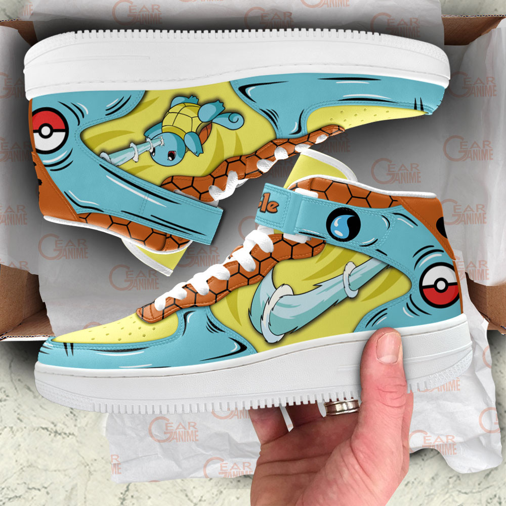 Squirtle Sneakers Air Mid Custom Pokemon Anime Shoes