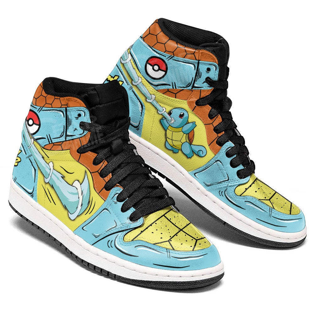 Squirtle Spray Water JD Sneakers For Pokemon Anime Fans, Air Jordan Hightop