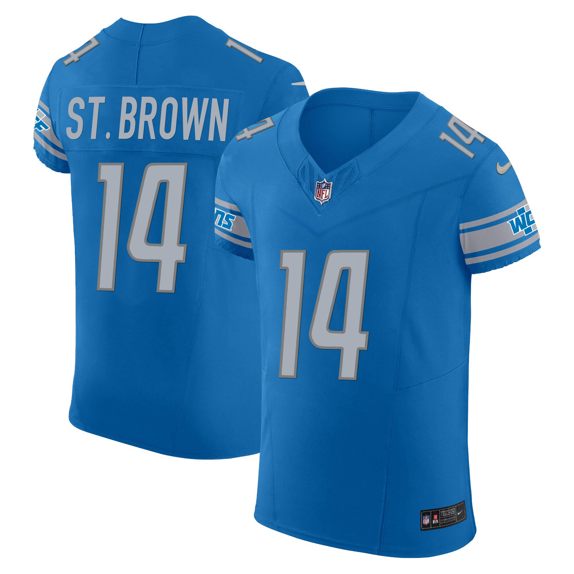 St. Brown Men's Detroit Lions Vapor Elite Blue Jersey - All Stitched 