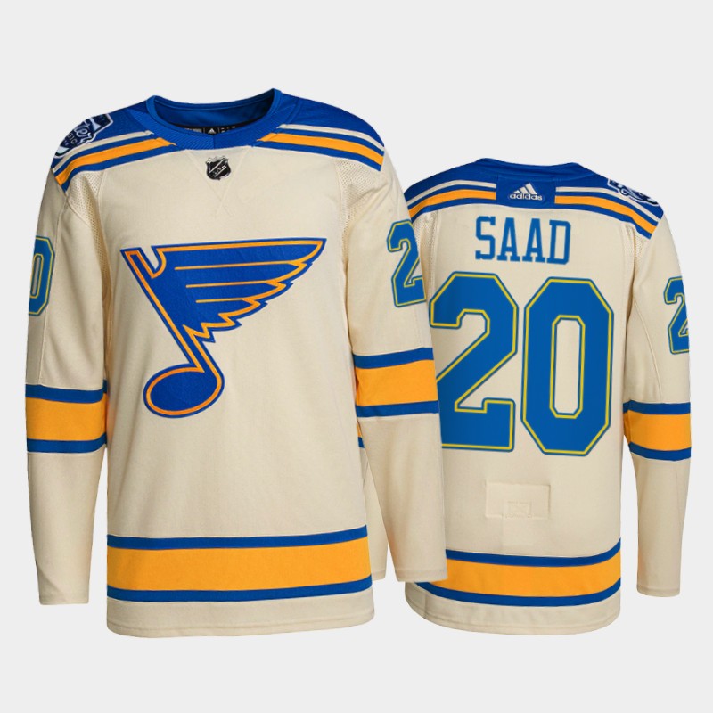 St. Louis Blues Brandon Saad #20 2022 Winter Classic Cream Jersey