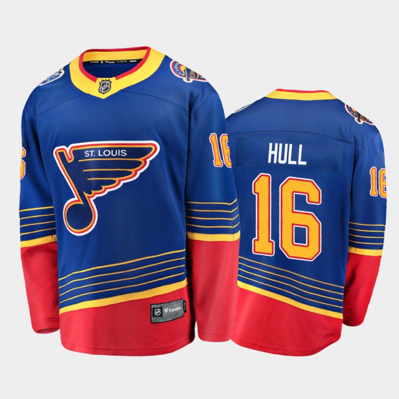 St. Louis Blues Brett Hull #16 Retro Blue Breakaway Player Premier Jersey