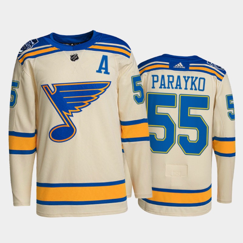 St. Louis Blues Colton Parayko #55 2022 Winter Classic Cream Jersey