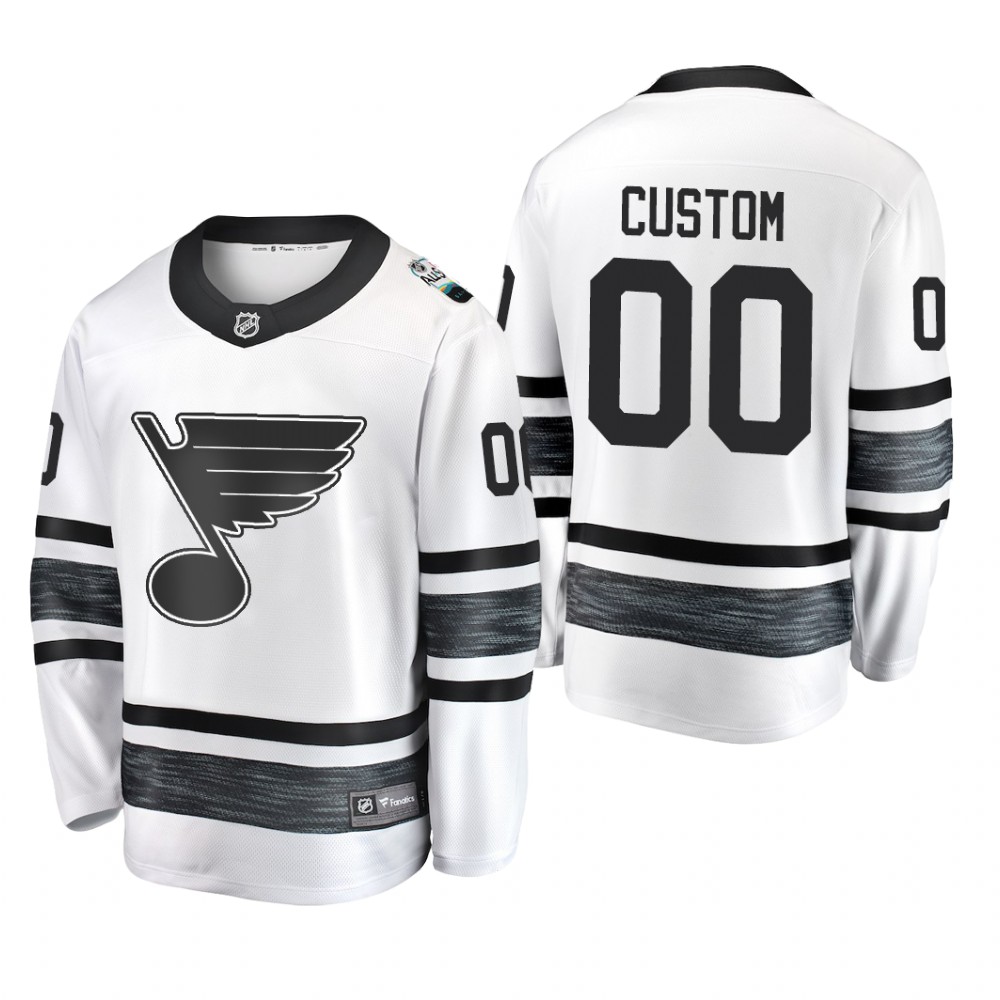 St. Louis Blues Custom #00 2019 NHL All-Star Player White Jersey Mens
