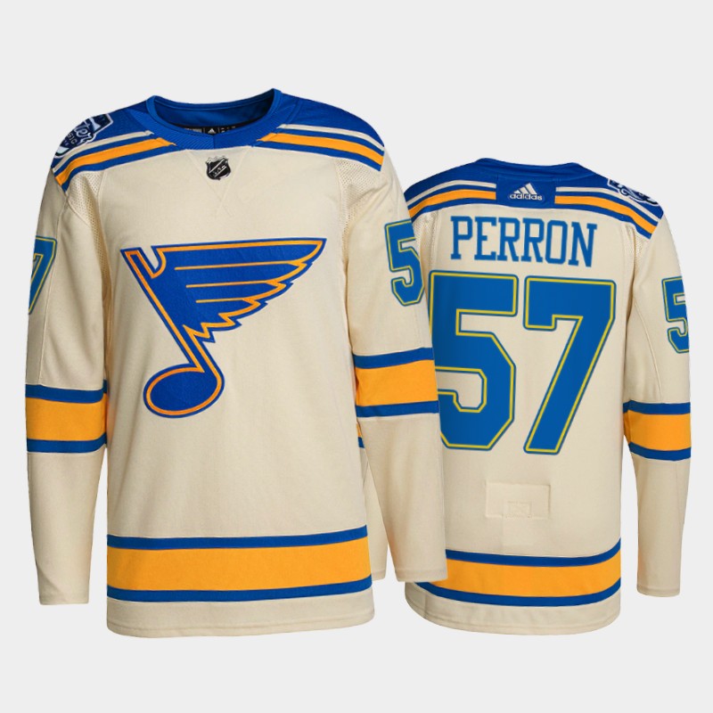 St. Louis Blues David Perron #57 2022 Winter Classic Cream Jersey