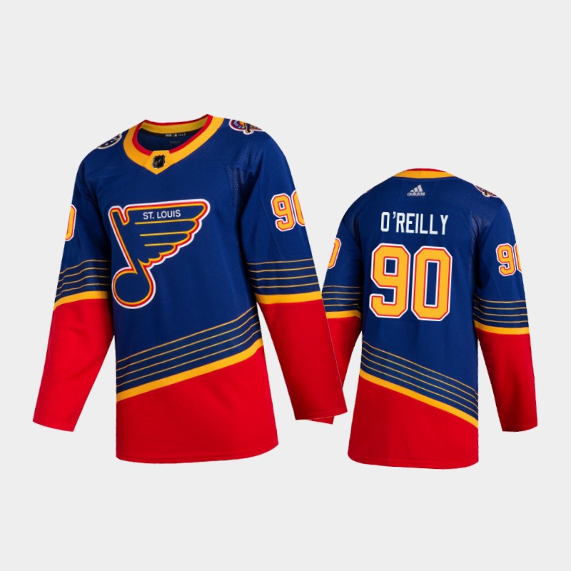 St. Louis Blues Ryan O'Reilly #90 2020 Season Retro ADIZERO Blue Jersey