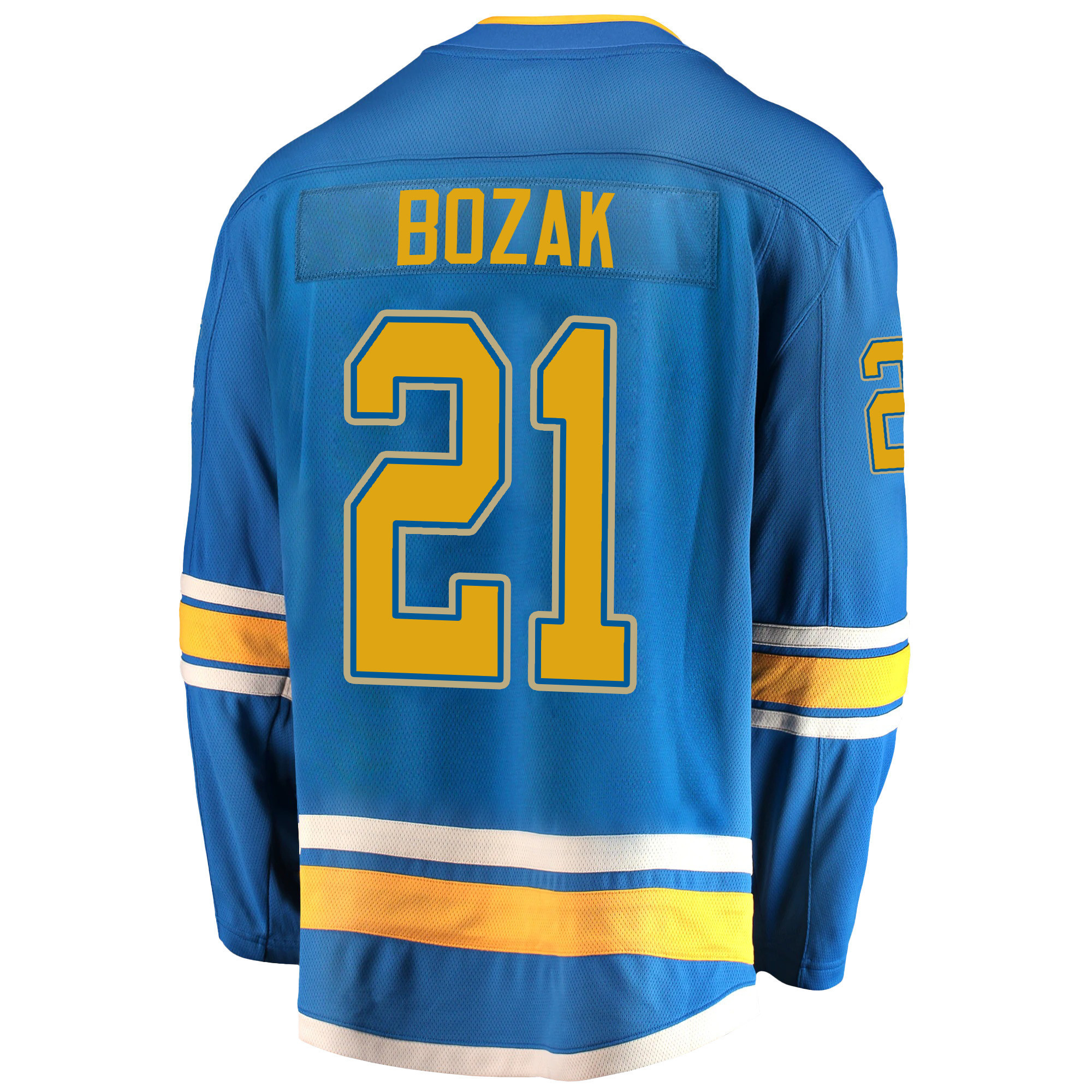St. Louis Blues Tyler Bozak 21 Alternate 2022 Stanley Cup Playoffs Breakaway Men Stitched Jersey – Blue St. Louis Blues Tyler Bozak 21 Alternate 2022 Stanley Cup Playoffs Breakaway Men Stitched Jersey – Blue