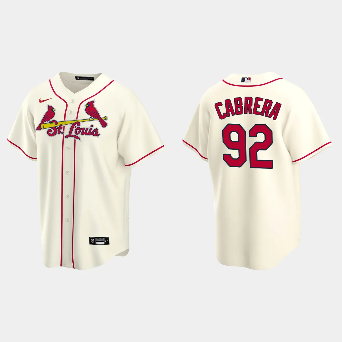St. Louis Cardinals Genesis Cabrera Alternate Jersey - Cream