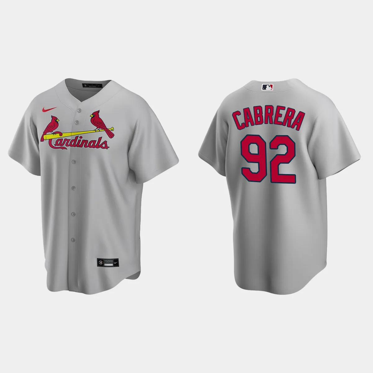 St. Louis Cardinals Genesis Cabrera Road Jersey - Gray