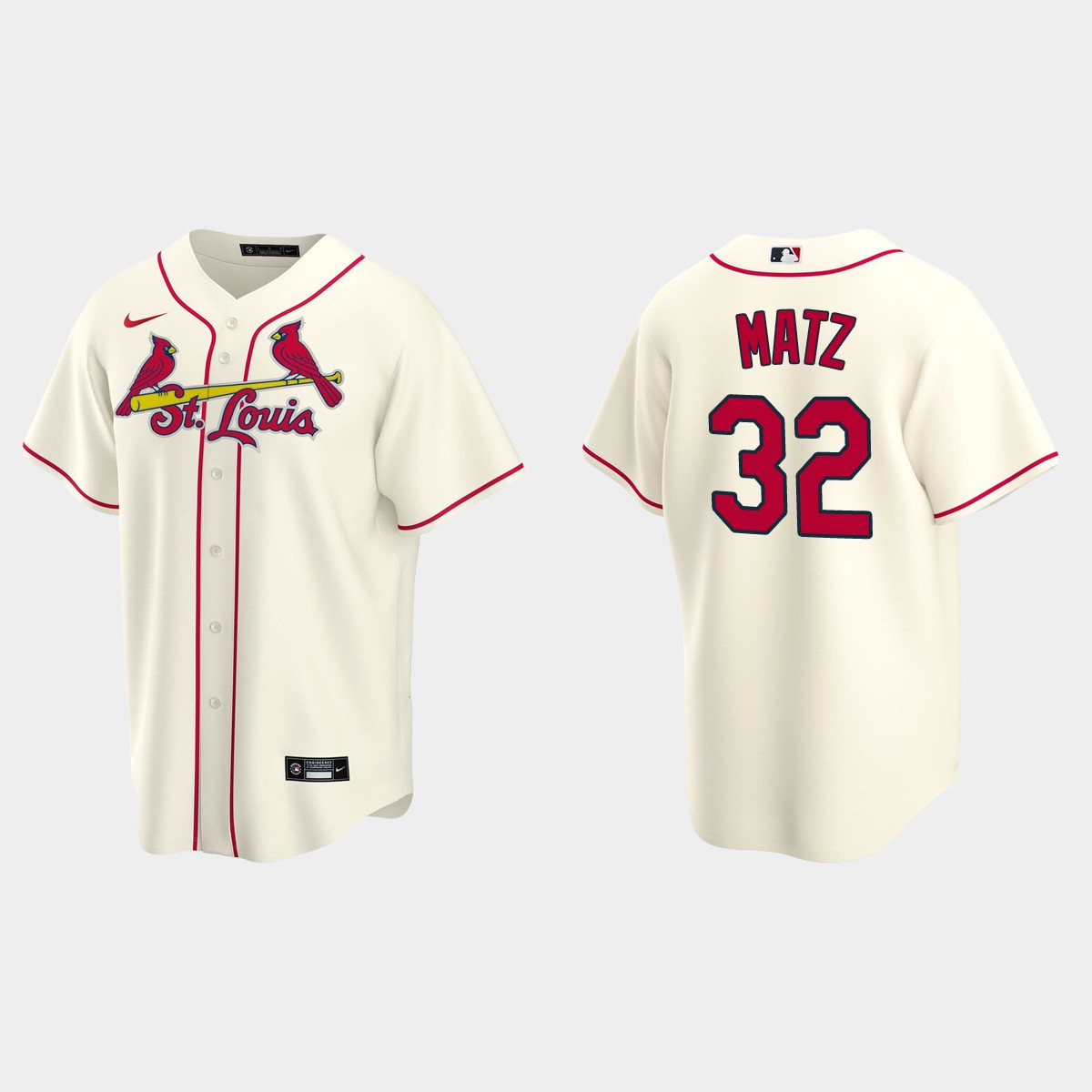 St. Louis Cardinals Steven Matz Alternate Jersey - Cream