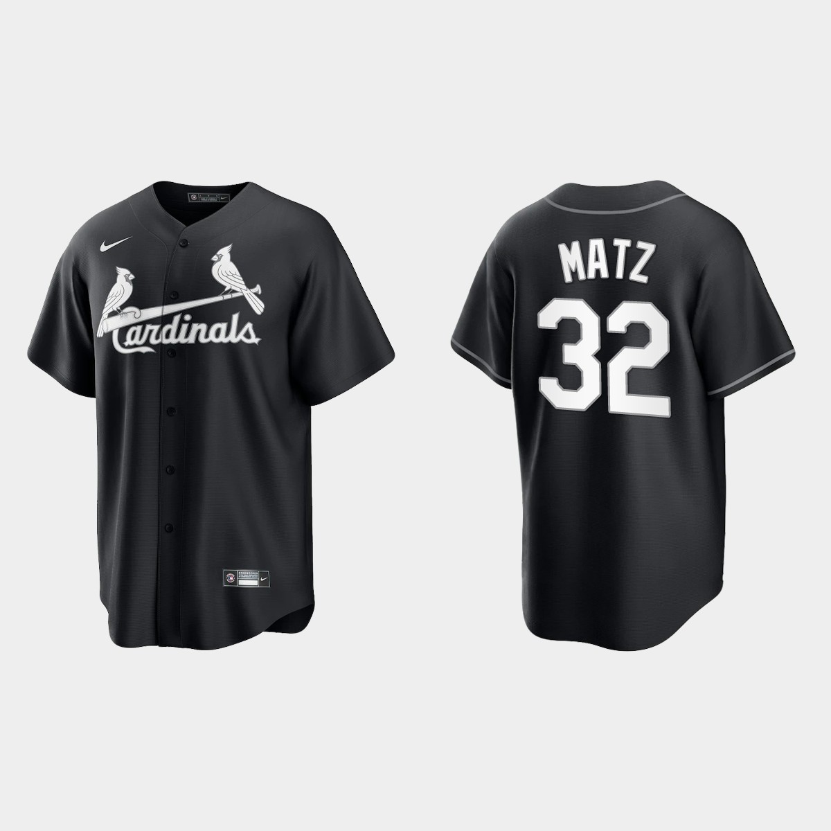 St. Louis Cardinals Steven Matz Jersey – Black White