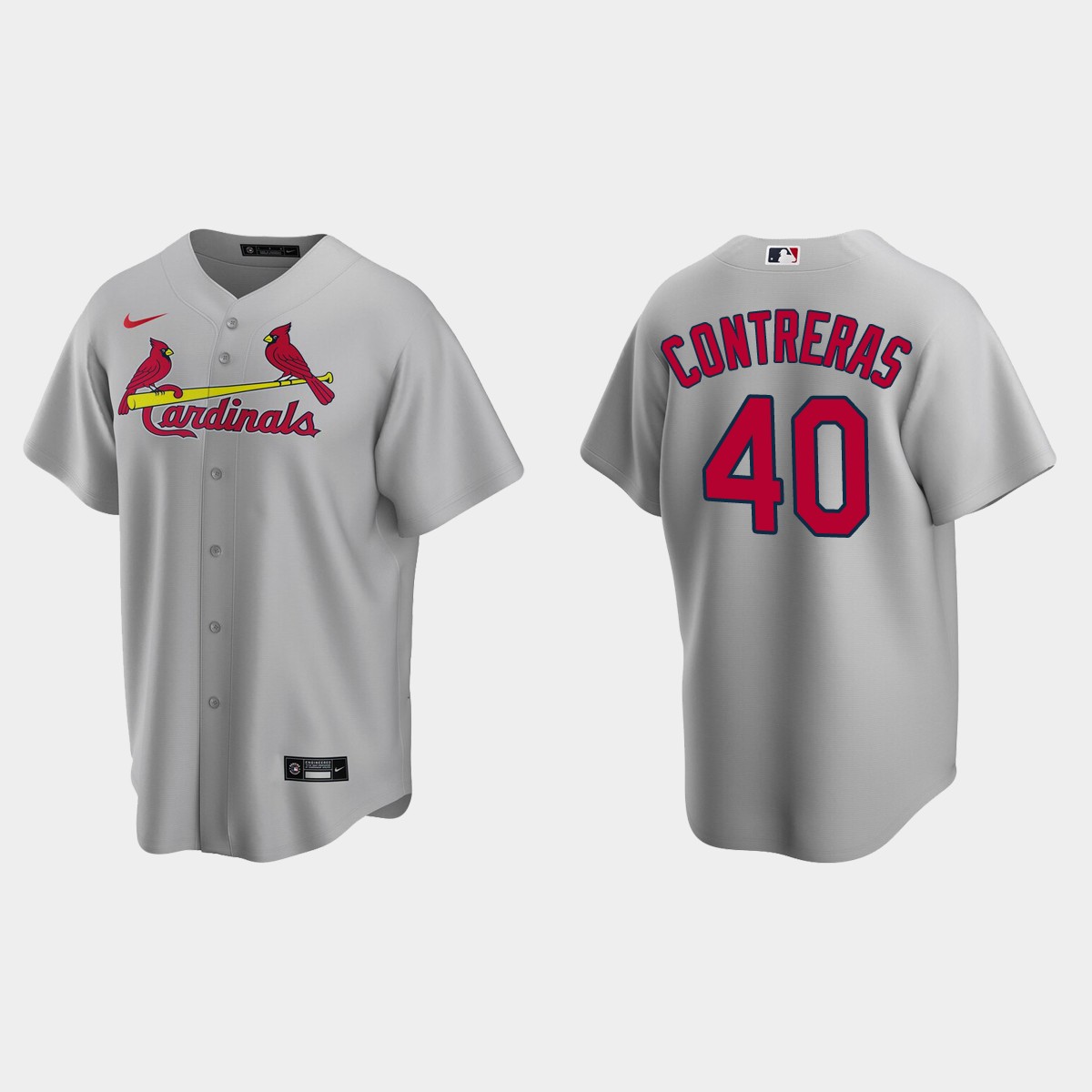 St. Louis Cardinals Willson Contreras Road Jersey - Gray