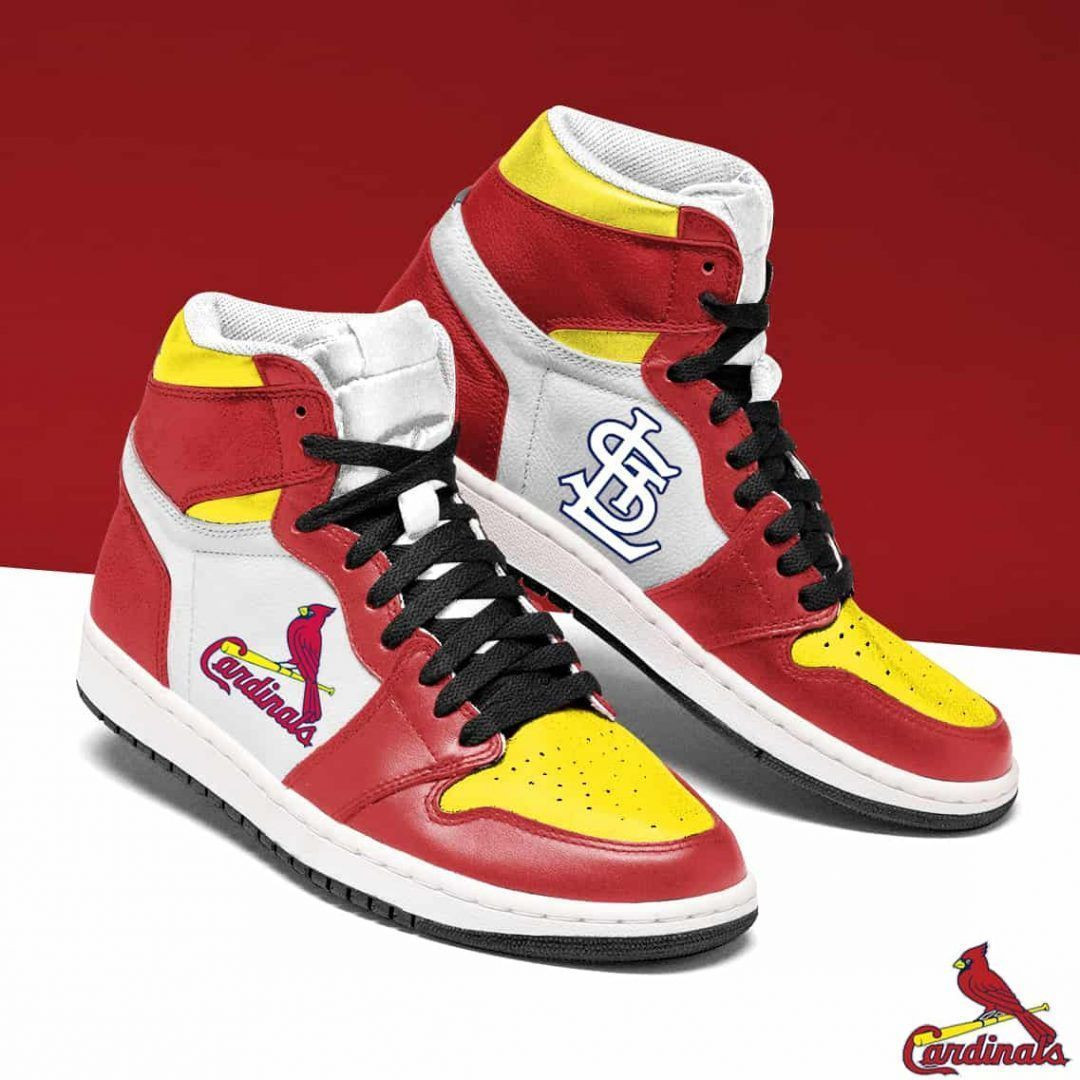 St Louis Cardinals Sneakers MLB Team Sneakers High Top Air Jordan Sneaker, Air Jordan Hightop