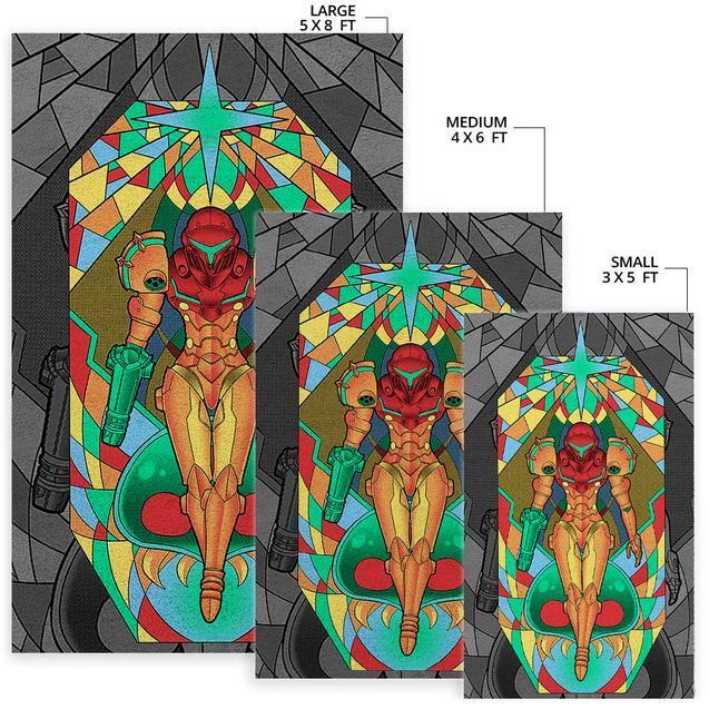 Stained Glass Hunter Area Rectangle Rug