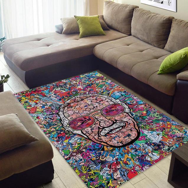 Stan Lee Avengers Heroes Faces Area Rectangle Rug