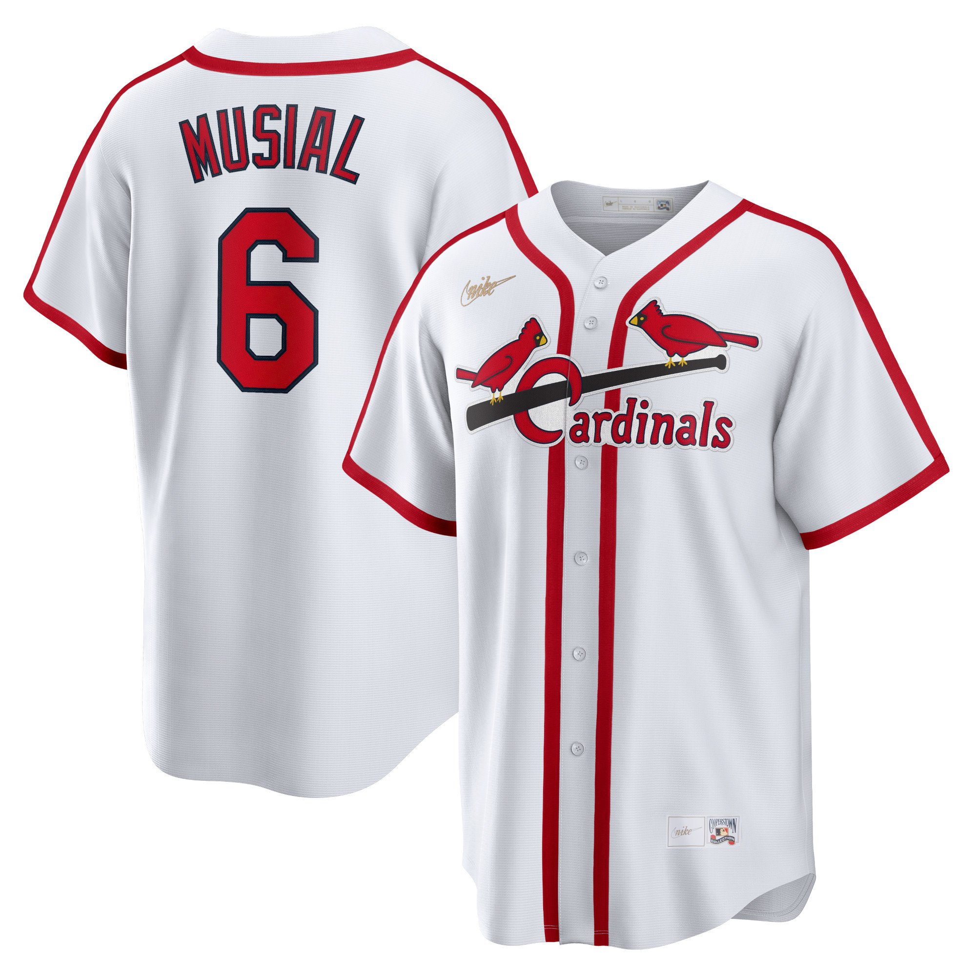 Stan Musial St. Louis Cardinals Nike Home Cooperstown Collection Player Stitched Jersey – White