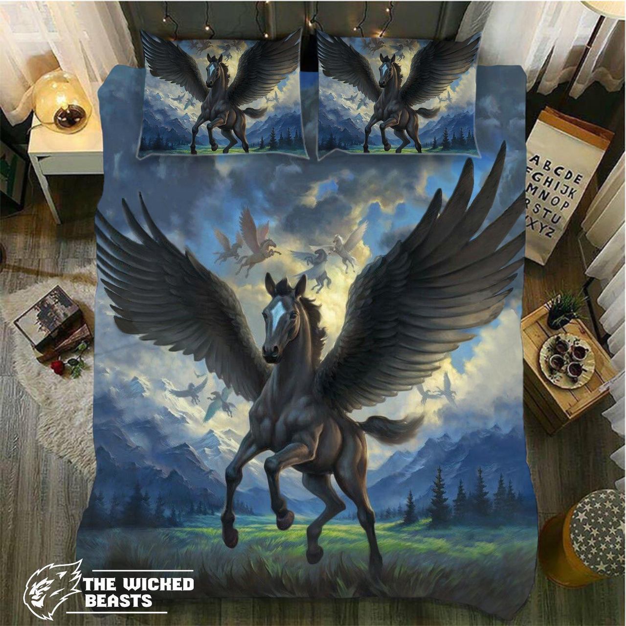 Star Face Horse 3D Customized Duvet Cover Bedding Set